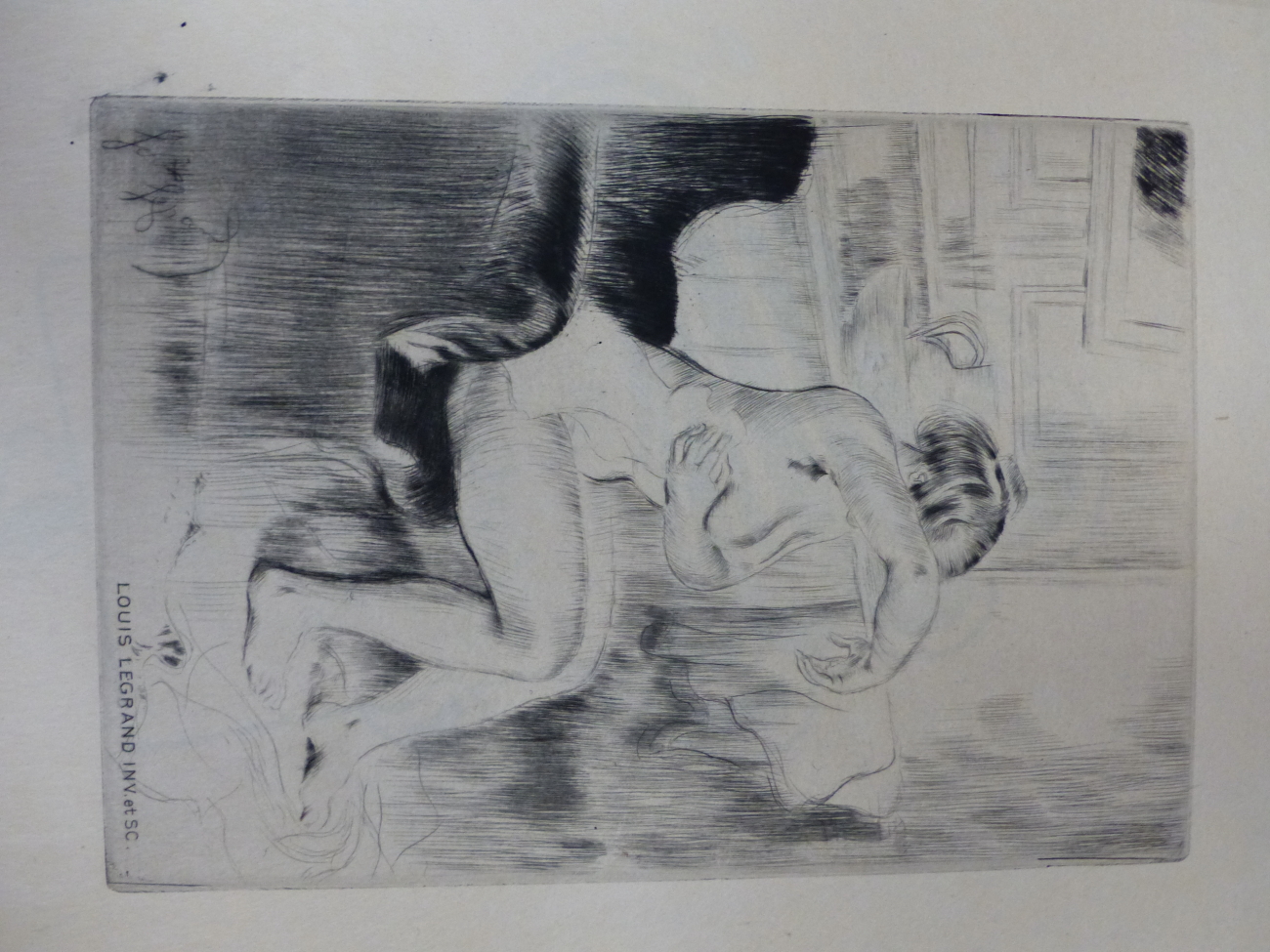 FOUR EARLY 20th C. CONTINENTAL GRAPHIC WORKS OF FIGURAL SUBJECTS, INCLUDES C.H. DUFAU "LASSITUDE". - Image 7 of 14