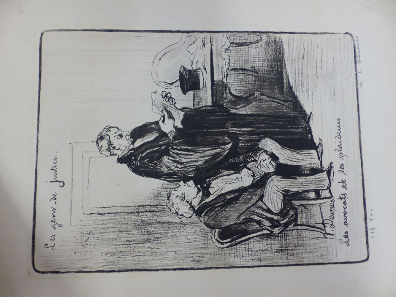 AFTER H DAUMIER, THREE VINTAGE PRINTS OF LEGAL SUBJECTS. LARGEST 39 x 30cms. ALL UNFRAMED (3) - Image 3 of 3