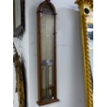 AN OAK CASED ADMIRAL FITZROY BAROMETER LABELLED FOR H SOPPEX, MIDDLESBRO', THE BASE OF THE MERCURY