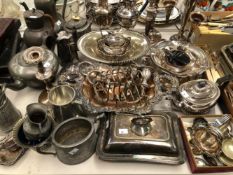 ELECTROPLATE: CUTLERY, TEA, COFFEE, SERVING VESSELS, CANDLESTICKS, TOAST RACKS, CENTRE PIECES, A