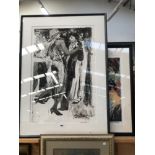 DAVID RENPRY (20th CENTURY) ARR. A PENCIL SIGNED LIMITED EDITION PRINT OF DANCERS, TOGETHER WITH