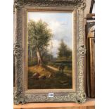 LATE 19th CENTURY CONTINENTAL SCHOOL A PAIR OF WOODED LANDSCAPE PAINTINGS, SIGNED INDISTINCTLY,