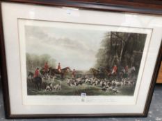 A PAIR OF HUNTING PRINTS: THE MEET AT BLAGDON AND A PROMISING FIELD