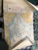 SIXTEEN WWII D-DAY NAUTICAL CHARTS.