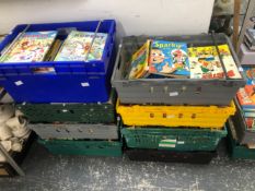 A LARGE QUANTITY OF CHILDREN'S ANNUALS FROM 1950's TO THE 1980's