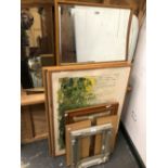 VARIOUS MIRRORS AND DECORATIVE PICTURES