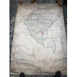 A LARGE HAND COLOURED MAP OF WEST RIDING, YORKSHIRE.