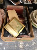 BOWLS FROM WASHING SETS, TWO TABLE LAMPS, WALKING STICKS, BURKES PEERAGE AND OTHER ITEMS