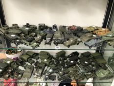 A COLLECTION OF SOLIDO DIE CAST AMERICAN AND GERMAN MILITARY VEHICLES