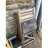 TEAK FOLDING CHAIRS AND STEPS