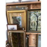 A COLLECTION OF 19th CENTURY AND LATER OIL PAINTINGS, WATERCOLOURS AND OTHER DECORATIVE PICTURES.