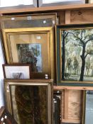 A COLLECTION OF 19th CENTURY AND LATER OIL PAINTINGS, WATERCOLOURS AND OTHER DECORATIVE PICTURES.