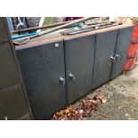 A PAIR OF VINTAGE STEEL CABINETS (2)