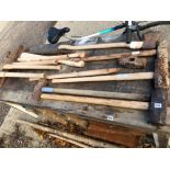 VARIOUS AXES AND SLEDGE HAMMERS