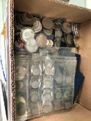 A QUANTITY OF VARIOUS SILVER PROOF AND OTHER CROWNS, FURTHER GB COINS ETC.