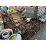 TWO VINTAGE PETROL ENGINE LAWN MOWERS