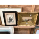 AN INTERESTING GROUP OF 19th CENTURY WATERCOLOURS, TO INCLUDE LANDSCAPES AND FIGURAL SUBJECTS,