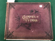BOOK. GLIMPSES OF INDIA. PUBLISHED BY C B BURROWS, BOMBAY.