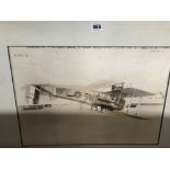 SIX MOUNTED PHOTOGRAPHS OF WWII AND EARLIER AEROPLANES
