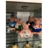 FIVE WADE NAT WEST PIG MONEY BOXES