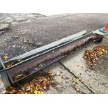 A LARGE VINTAGE CAST IRON TROUGH TOGETHER WITH A SIMILAR GALVANIZED TROUGH (2)