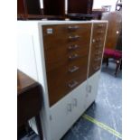 A VINTAGE MEDICAL/DENTAL CABINET. H 82 W 103 D 34cms