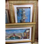 SCOGNAMIGLIO (CONTEMPORARY SCHOOL) ARR. A PAIR OF VENETIAN VIEWS, SIGNED, OIL ON CANVAS. 20 x