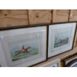 AFTER H. ALKEN FIVE HAND COLOURED SPORTING PRINTS. 28 x 34cms (5)