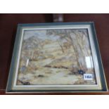 AN UNUSUAL RELIEF BARK PICTURE SIGNED AGNES RICHARDSON