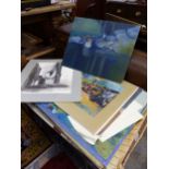 A FOLIO COLLECTION OF OIL PAINTING ETC, BY H J CRAWLEY.