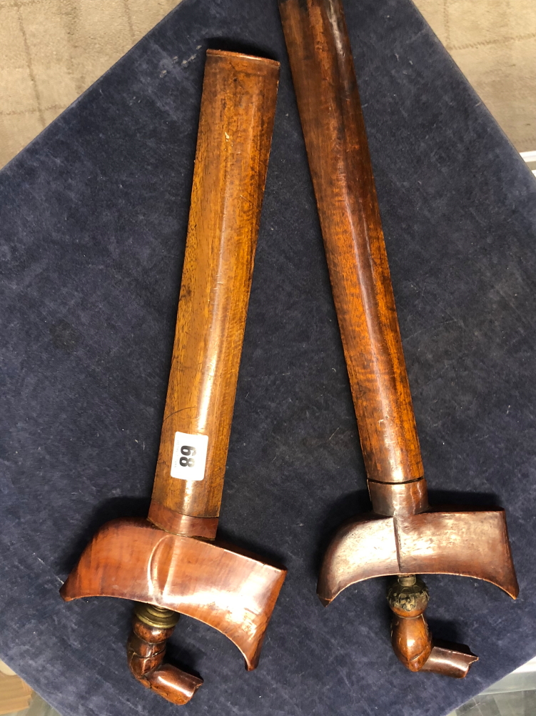 TWO ANTIQUE MALAYSIAN KRIS.