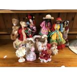 A QUANTITY OF COSTUME DOLLS