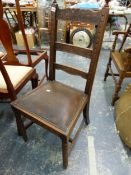 A PAIR OF CARVED OAK SIDE CHAIRS