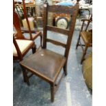 A PAIR OF CARVED OAK SIDE CHAIRS