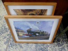 TWO STEAM ENGINE PRINTS