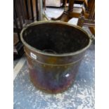 A COPPER COAL BUCKET