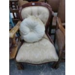 A VICTORIAN STYLE NURSING CHAIR