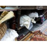 A LARGE COLLECTION OF VINTAGE AND LATER TABLE LINENS AND OTHER TEXTILES