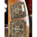 TWO ANTIQUE PERSIAN SMALL MATS (2)