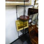 A WROUGHT IRON DISPLAY STAND