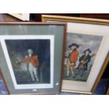 TWO DECORATIVE GOLFING PRINTS AFTER THE 18th CENTURY ORIGINALS (2)