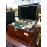 A VICTORIAN ROSEWOOD DRESSING CASE
