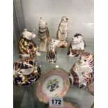 SEVEN CROWN DERBY IMARI PALETTE ANIMALS