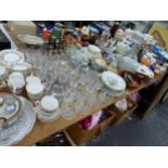 A PARAGON TEA SERVICE, VARIOUS OTHER TEA AND DINNER WARES, ORNAMENTAL CHINA ETC.