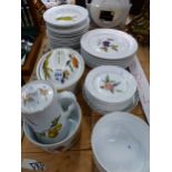 A COLLECTION OF WORCESTER EVESHAM PATTERN WARES AND AN ELECTRIC FOOD WARMER.