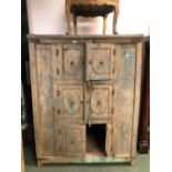 A RUSTIC EASTERN SIDE CABINET. H 153 W 122 D 58cms