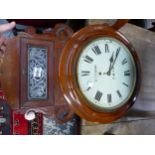 AN ANTIQUE DROP DIAL WALL CLOCK BY KING OF OUNDLE