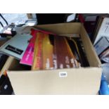 A QUANTITY OF RECORD ALBUMS MISC CHINAWARES, RADIOS ETC