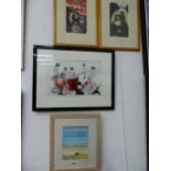 A COLLECTION OF FURNISHING PICTURES INCLUDING PENCIL SIGNED LIMITED EDITION COLOUR PRINTS,
