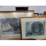 TWO COLOUR PRINTS AFTER SIR WILLIAM RUSSELL FLINT. SIZES VARY (2)